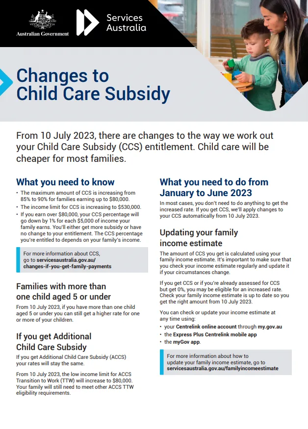 Cheaper Child Care From 10th July 2023